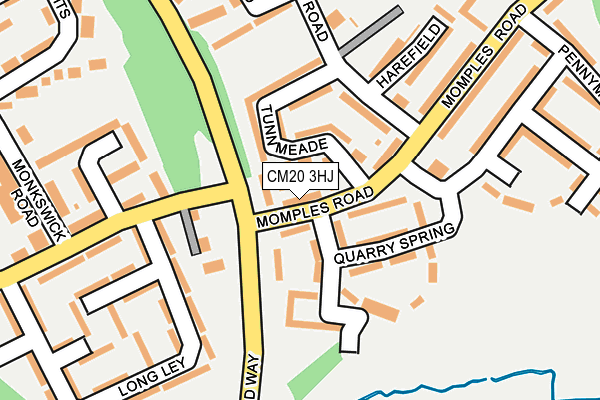 CM20 3HJ map - OS OpenMap – Local (Ordnance Survey)