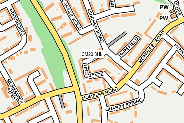 CM20 3HL map - OS OpenMap – Local (Ordnance Survey)