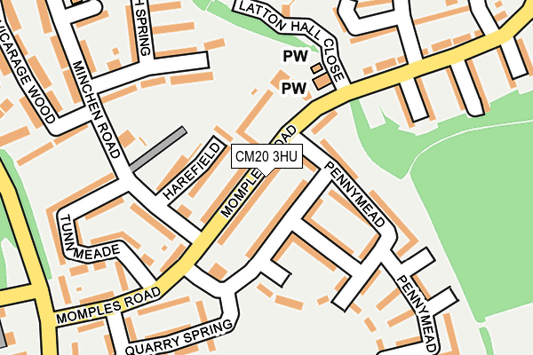CM20 3HU map - OS OpenMap – Local (Ordnance Survey)