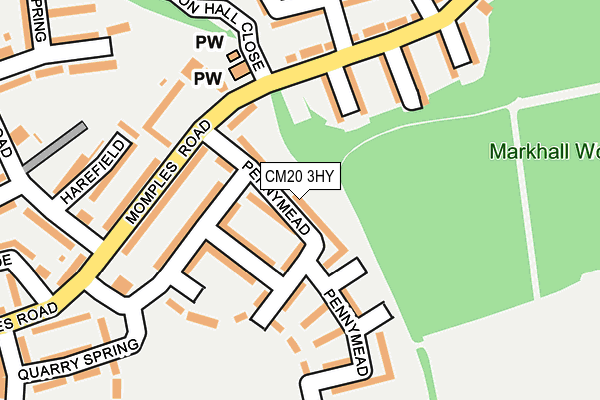 CM20 3HY map - OS OpenMap – Local (Ordnance Survey)