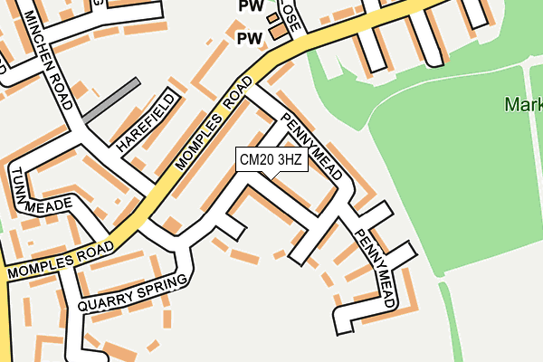 CM20 3HZ map - OS OpenMap – Local (Ordnance Survey)