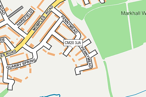 CM20 3JA map - OS OpenMap – Local (Ordnance Survey)