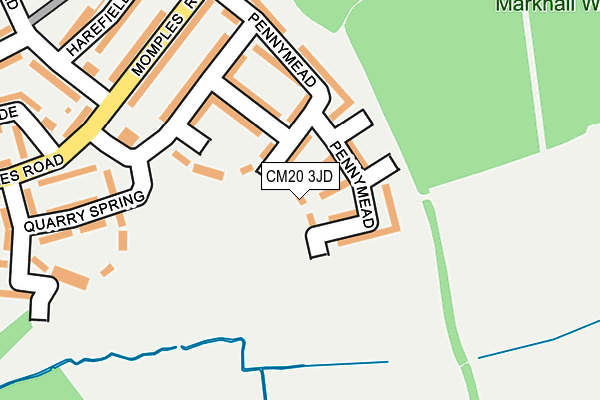 CM20 3JD map - OS OpenMap – Local (Ordnance Survey)