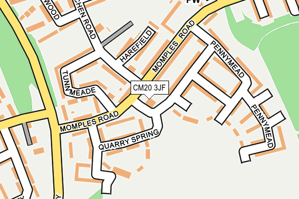 CM20 3JF map - OS OpenMap – Local (Ordnance Survey)