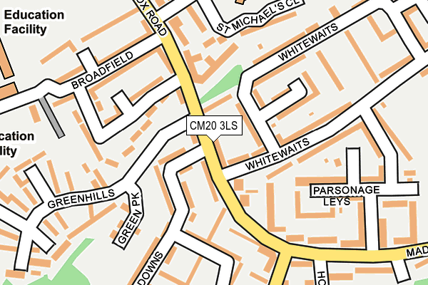 CM20 3LS map - OS OpenMap – Local (Ordnance Survey)
