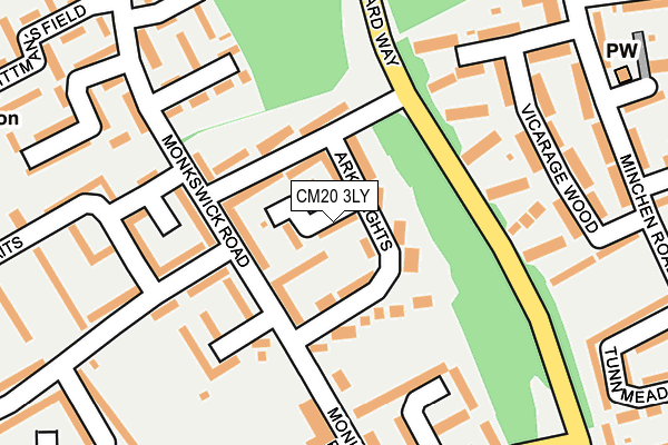 CM20 3LY map - OS OpenMap – Local (Ordnance Survey)
