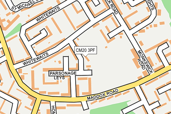 CM20 3PF map - OS OpenMap – Local (Ordnance Survey)