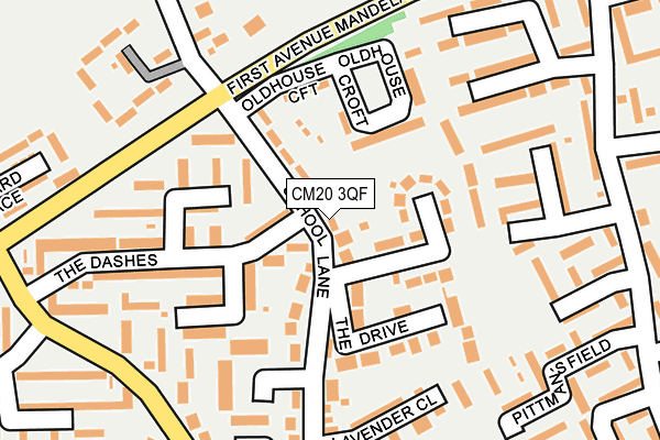 CM20 3QF map - OS OpenMap – Local (Ordnance Survey)