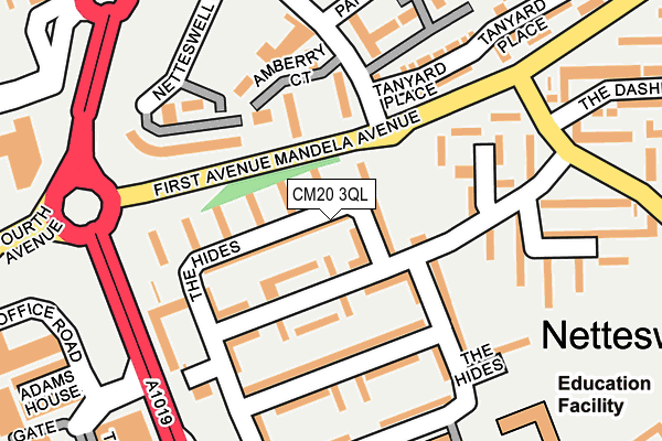 CM20 3QL map - OS OpenMap – Local (Ordnance Survey)