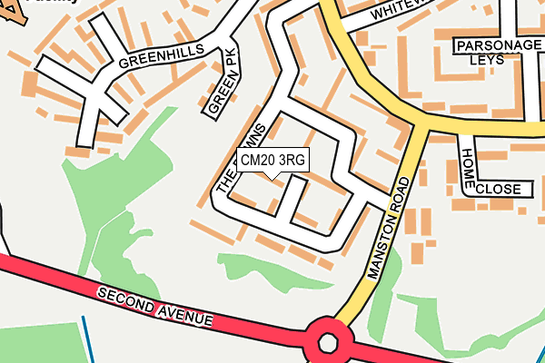 CM20 3RG map - OS OpenMap – Local (Ordnance Survey)