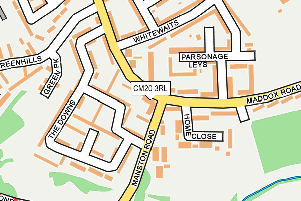 CM20 3RL map - OS OpenMap – Local (Ordnance Survey)