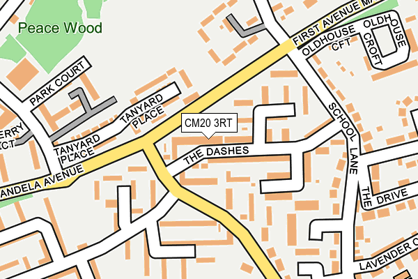 CM20 3RT map - OS OpenMap – Local (Ordnance Survey)