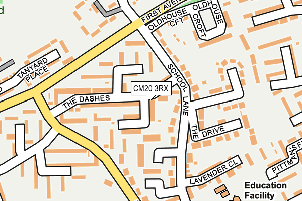 CM20 3RX map - OS OpenMap – Local (Ordnance Survey)