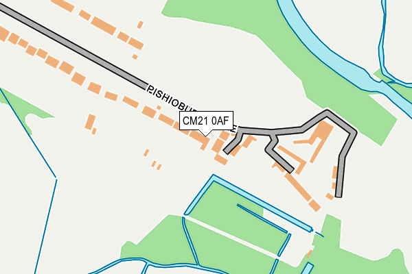 CM21 0AF map - OS OpenMap – Local (Ordnance Survey)