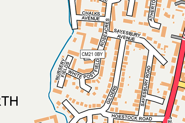 CM21 0BY map - OS OpenMap – Local (Ordnance Survey)