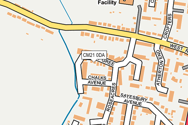 CM21 0DA map - OS OpenMap – Local (Ordnance Survey)