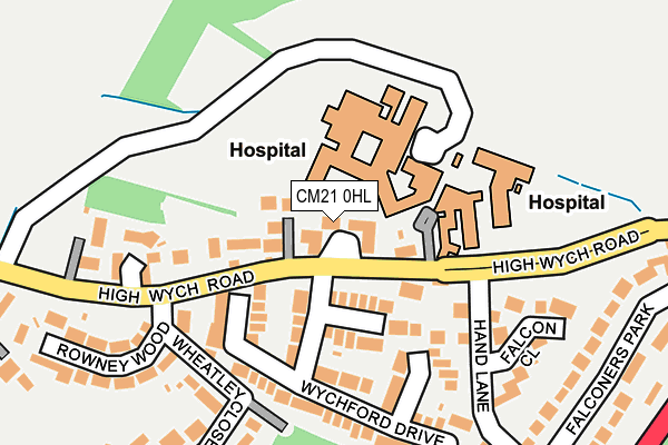 CM21 0HL map - OS OpenMap – Local (Ordnance Survey)