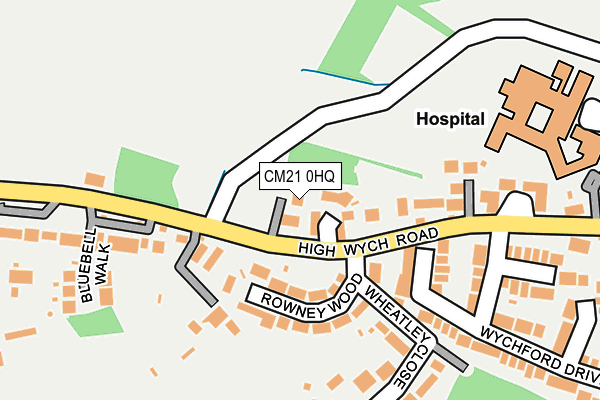 CM21 0HQ map - OS OpenMap – Local (Ordnance Survey)