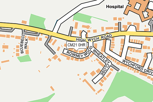 CM21 0HR map - OS OpenMap – Local (Ordnance Survey)