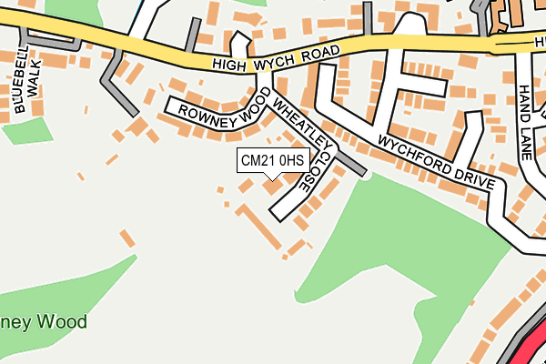 CM21 0HS map - OS OpenMap – Local (Ordnance Survey)