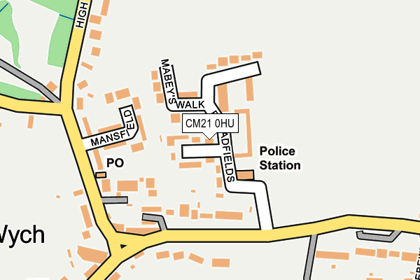 CM21 0HU map - OS OpenMap – Local (Ordnance Survey)