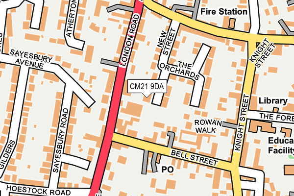 CM21 9DA map - OS OpenMap – Local (Ordnance Survey)