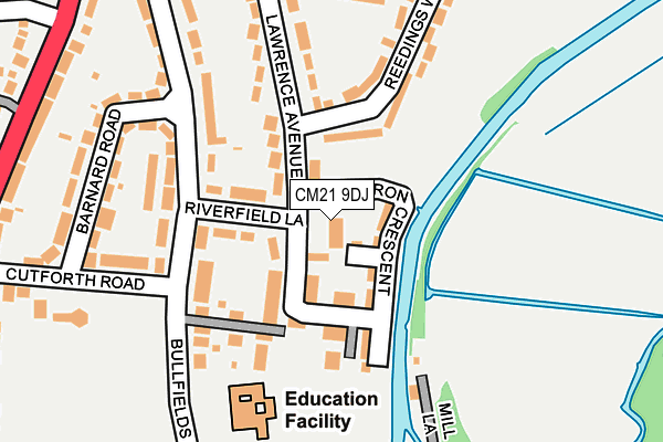 CM21 9DJ map - OS OpenMap – Local (Ordnance Survey)