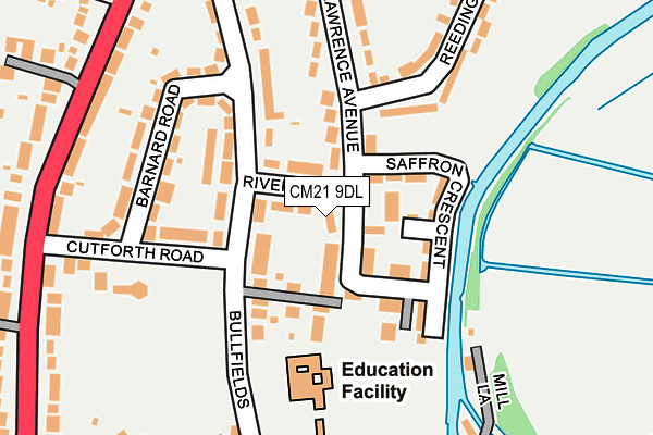 CM21 9DL map - OS OpenMap – Local (Ordnance Survey)