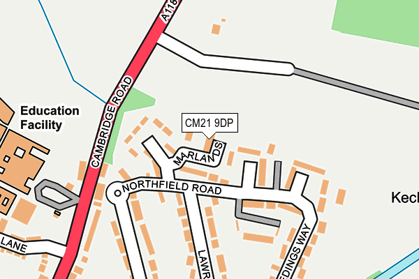 CM21 9DP map - OS OpenMap – Local (Ordnance Survey)