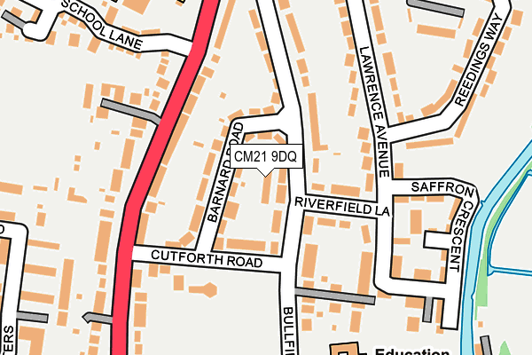 CM21 9DQ map - OS OpenMap – Local (Ordnance Survey)
