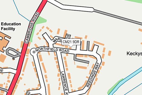 CM21 9DR map - OS OpenMap – Local (Ordnance Survey)