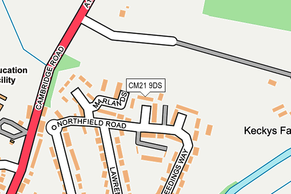 CM21 9DS map - OS OpenMap – Local (Ordnance Survey)