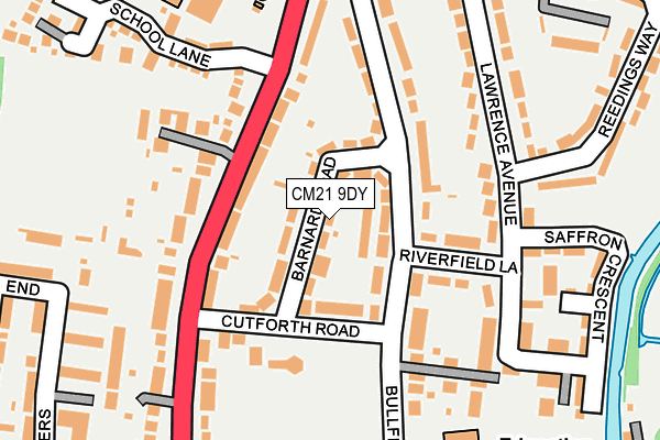 CM21 9DY map - OS OpenMap – Local (Ordnance Survey)