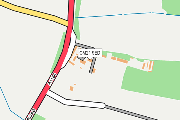 CM21 9ED map - OS OpenMap – Local (Ordnance Survey)