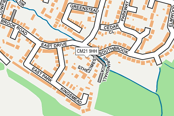 CM21 9HH map - OS OpenMap – Local (Ordnance Survey)