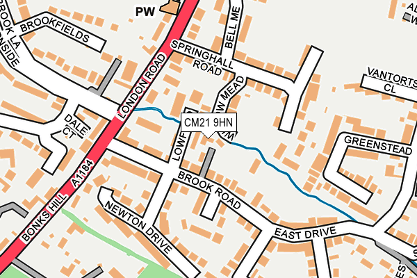 CM21 9HN map - OS OpenMap – Local (Ordnance Survey)