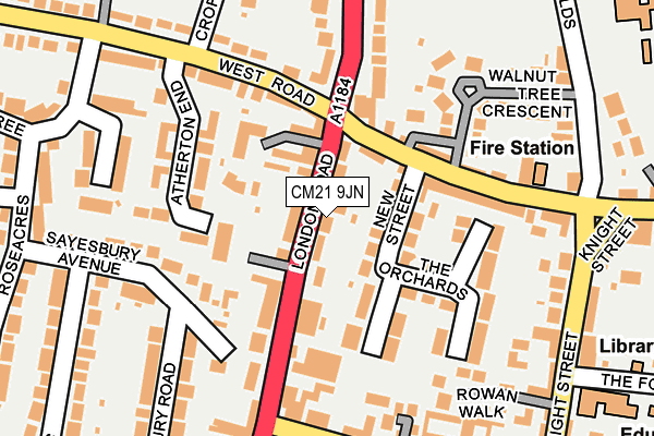CM21 9JN map - OS OpenMap – Local (Ordnance Survey)