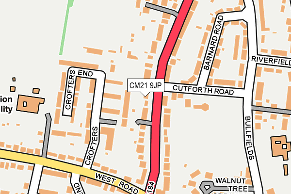CM21 9JP map - OS OpenMap – Local (Ordnance Survey)