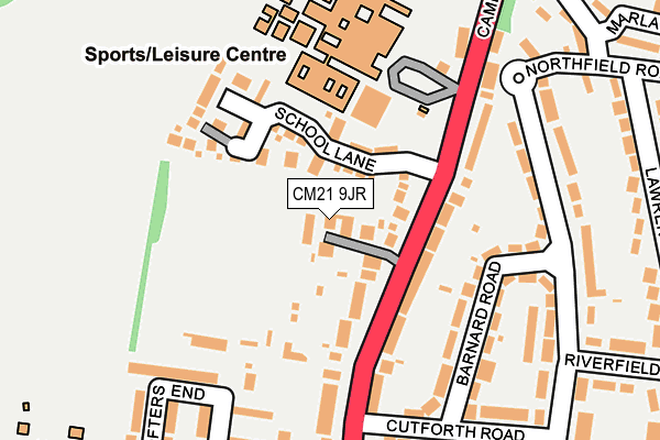 CM21 9JR map - OS OpenMap – Local (Ordnance Survey)