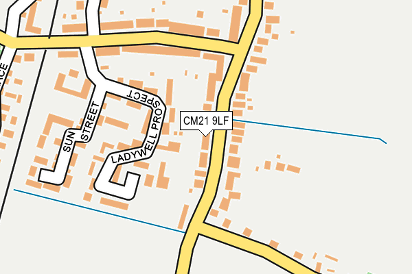 CM21 9LF map - OS OpenMap – Local (Ordnance Survey)