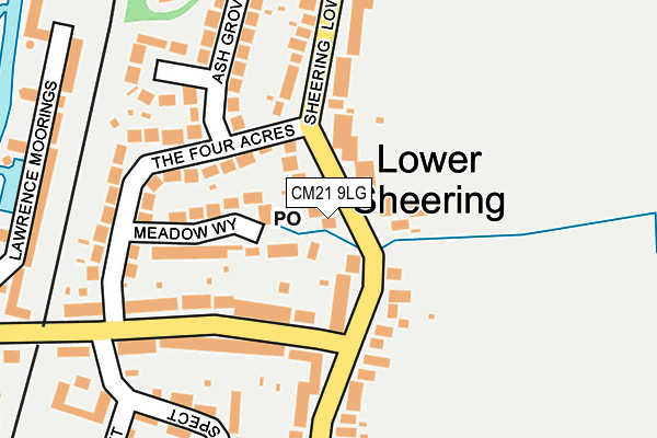 CM21 9LG map - OS OpenMap – Local (Ordnance Survey)