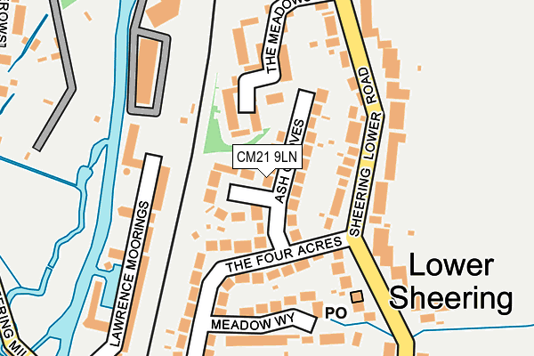 CM21 9LN map - OS OpenMap – Local (Ordnance Survey)