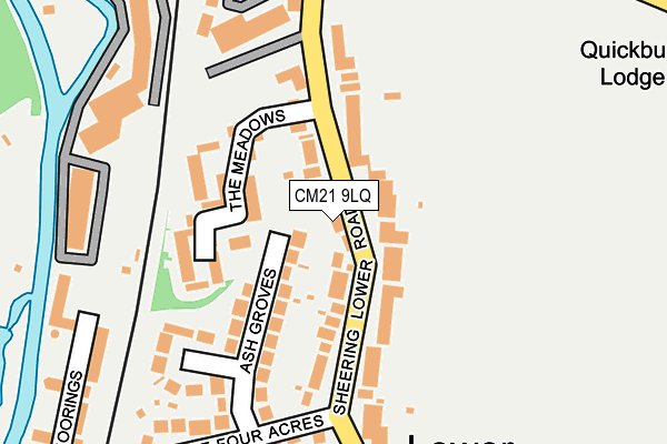 CM21 9LQ map - OS OpenMap – Local (Ordnance Survey)