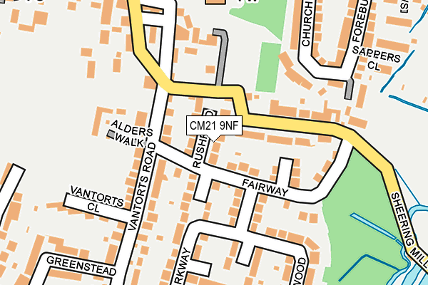 CM21 9NF map - OS OpenMap – Local (Ordnance Survey)