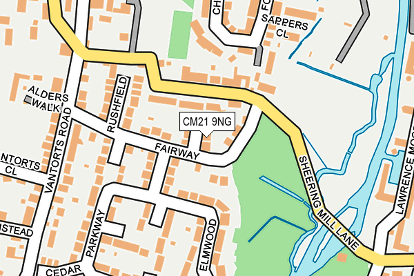 CM21 9NG map - OS OpenMap – Local (Ordnance Survey)