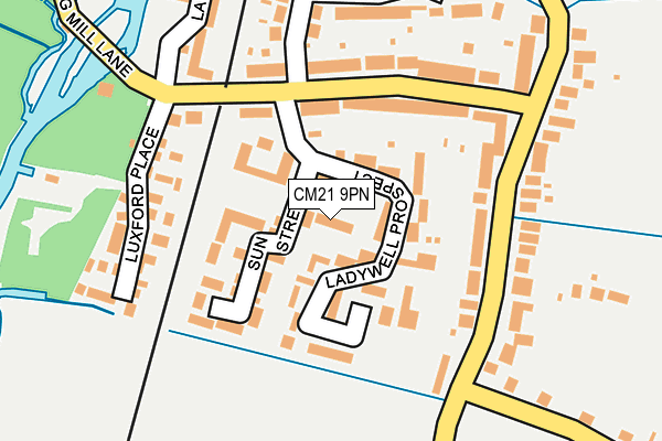 CM21 9PN map - OS OpenMap – Local (Ordnance Survey)