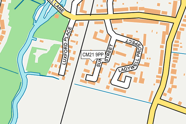 CM21 9PP map - OS OpenMap – Local (Ordnance Survey)