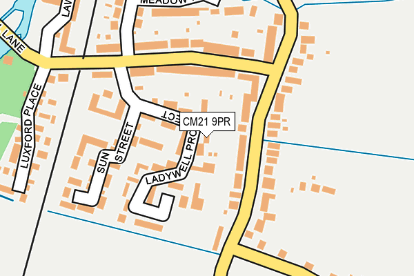 CM21 9PR map - OS OpenMap – Local (Ordnance Survey)