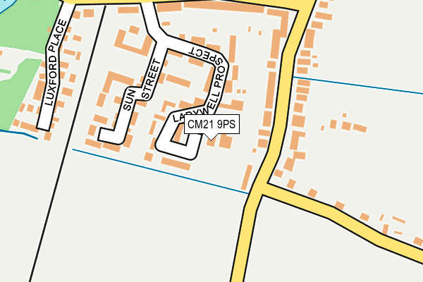 CM21 9PS map - OS OpenMap – Local (Ordnance Survey)