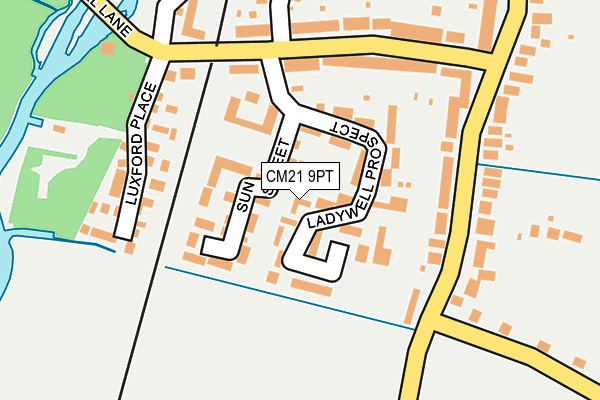 CM21 9PT map - OS OpenMap – Local (Ordnance Survey)